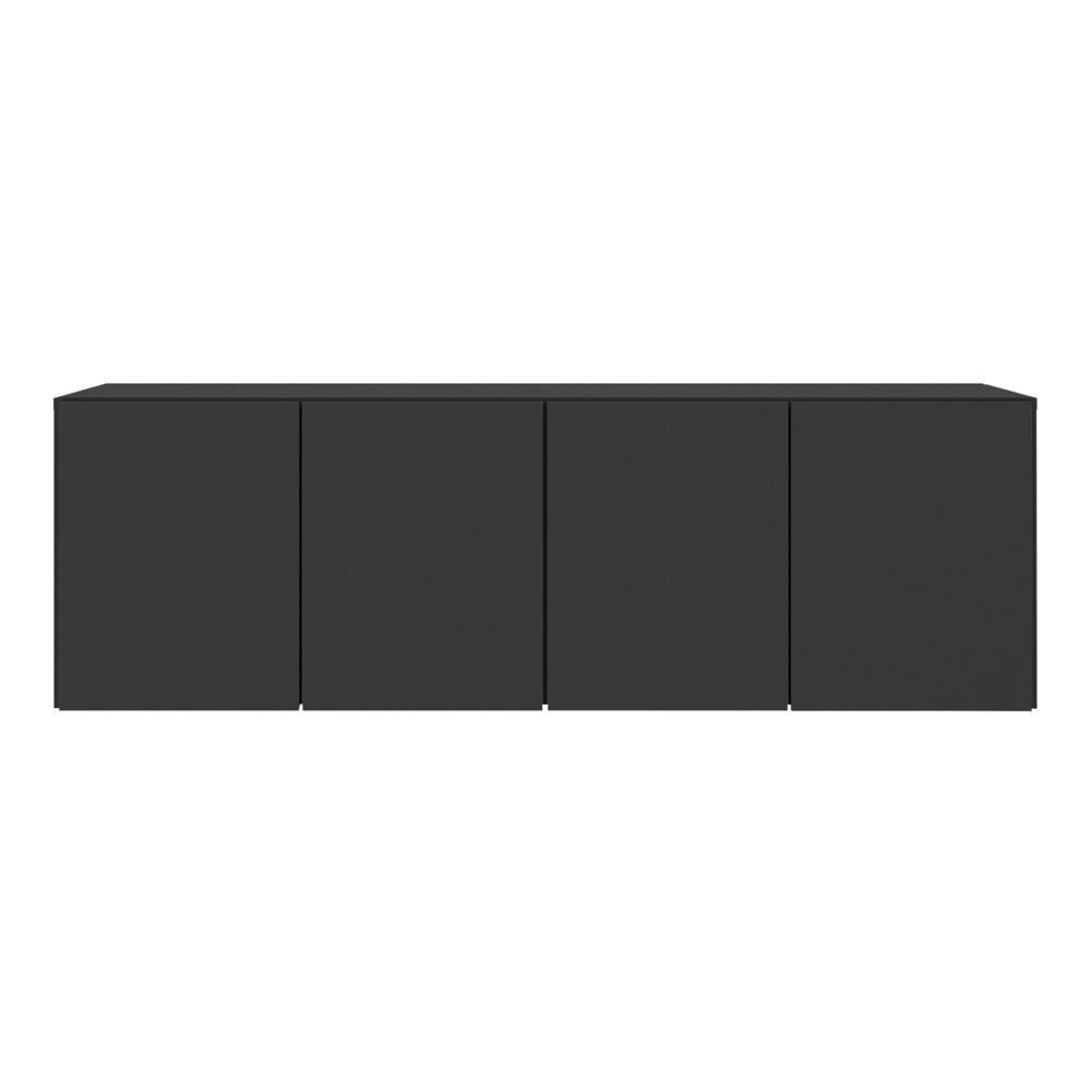 Armário de Cozinha Aéreo 4 Portas Multimóveis MP2156 Preto