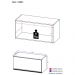 Armário de Cozinha Aéreo 70cm 1 Porta Basculante Veneza Multimóveis V3681 Preto/Branco