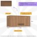Armário de Cozinha Aéreo 70cm com 1 Porta Basculante Havana Multimóveis CR20307 Rovere