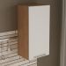 Armário de Cozinha Aéreo com 1 Porta 40cm Multimóveis CR20416 Freijó/Branco