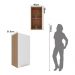 Armário de Cozinha Aéreo com 1 Porta 40cm Multimóveis CR20416 Freijó/Branco