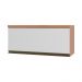 Armário de Cozinha Aéreo com 1 Porta Basculante 80cm Multimóveis CR20393 Freijó/Branco