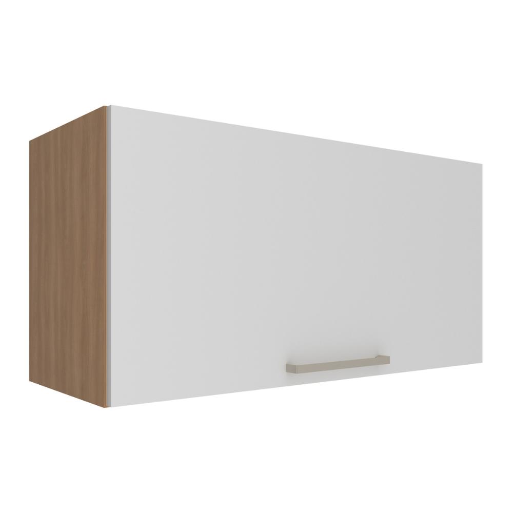 Armário de Cozinha Aéreo com 1 Porta Basculante 80cm Multimóveis CR20417 Freijó/Branco