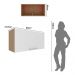 Armário de Cozinha Aéreo com 1 Porta Basculante 80cm Multimóveis CR20417 Freijó/Branco
