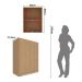 Armário de Cozinha Aéreo com 2 Portas 60cm Multimóveis CR20426 Freijó