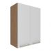 Armário de Cozinha Aéreo com 2 Portas 60cm Multimóveis CR20426 Freijó/Branco