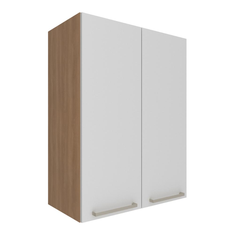 Armário de Cozinha Aéreo com 2 Portas 60cm Multimóveis CR20426 Freijó/Branco
