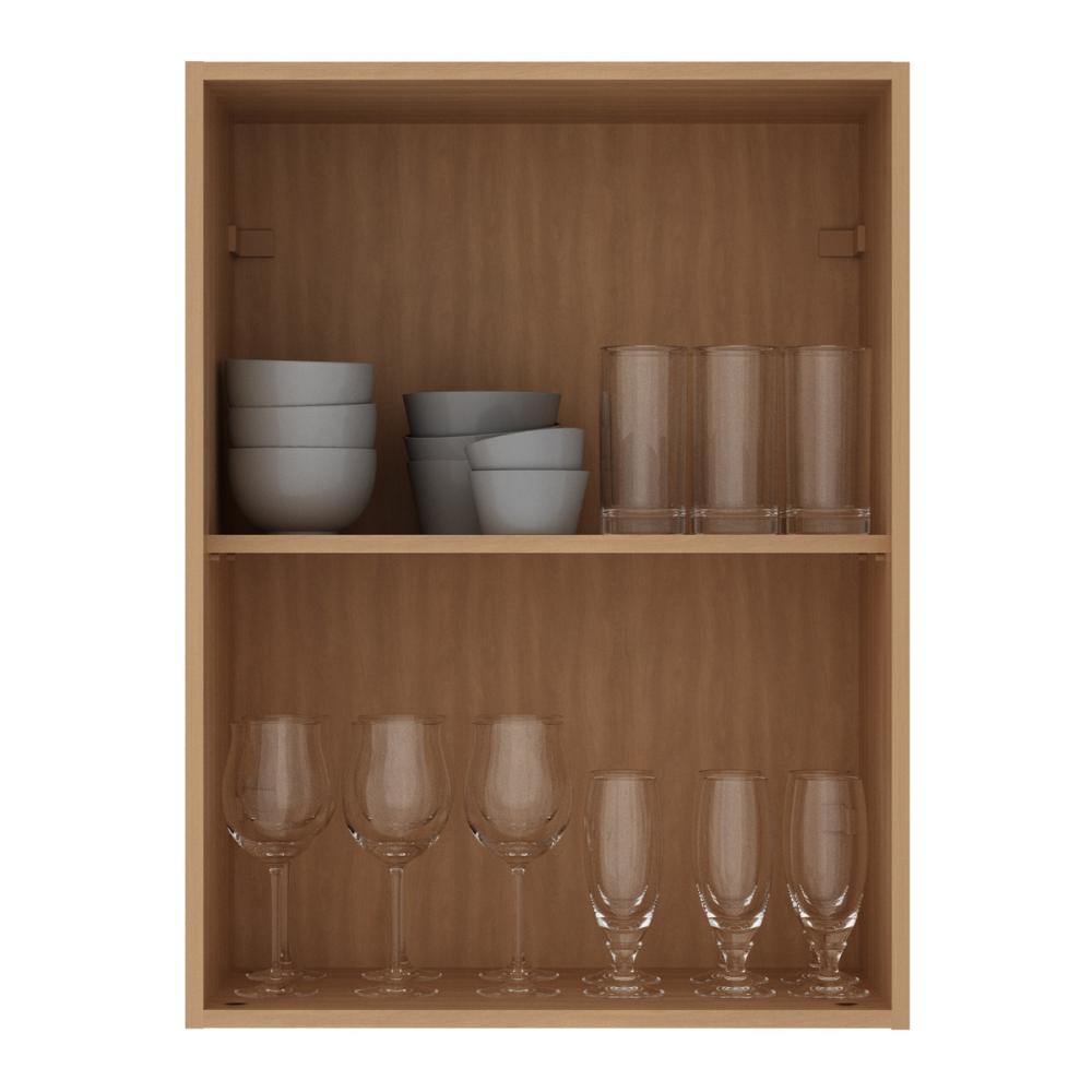 Armário de Cozinha Aéreo com 2 Portas 60cm Multimóveis CR20426 Freijó/Branco