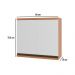 Armário de Cozinha Aéreo com 2 Portas 80cm Multimóveis CR20394 Freijó/Branco