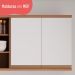 Armário de Cozinha Aéreo com 2 Portas 80cm Multimóveis CR20394 Freijó/Branco