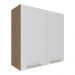 Armário de Cozinha Aéreo com 2 Portas 80cm Multimóveis CR20414 Freijó/Branco