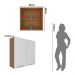 Armário de Cozinha Aéreo com 2 Portas 80cm Multimóveis CR20414 Freijó/Branco