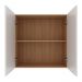 Armário de Cozinha Aéreo com 2 Portas 80cm Multimóveis CR20414 Freijó/Branco