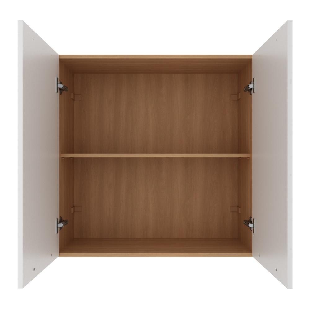 Armário de Cozinha Aéreo com 2 Portas 80cm Multimóveis CR20414 Freijó/Branco
