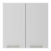 Armário de Cozinha Aéreo com 2 Portas 80cm Multimóveis CR20414 Freijó/Branco