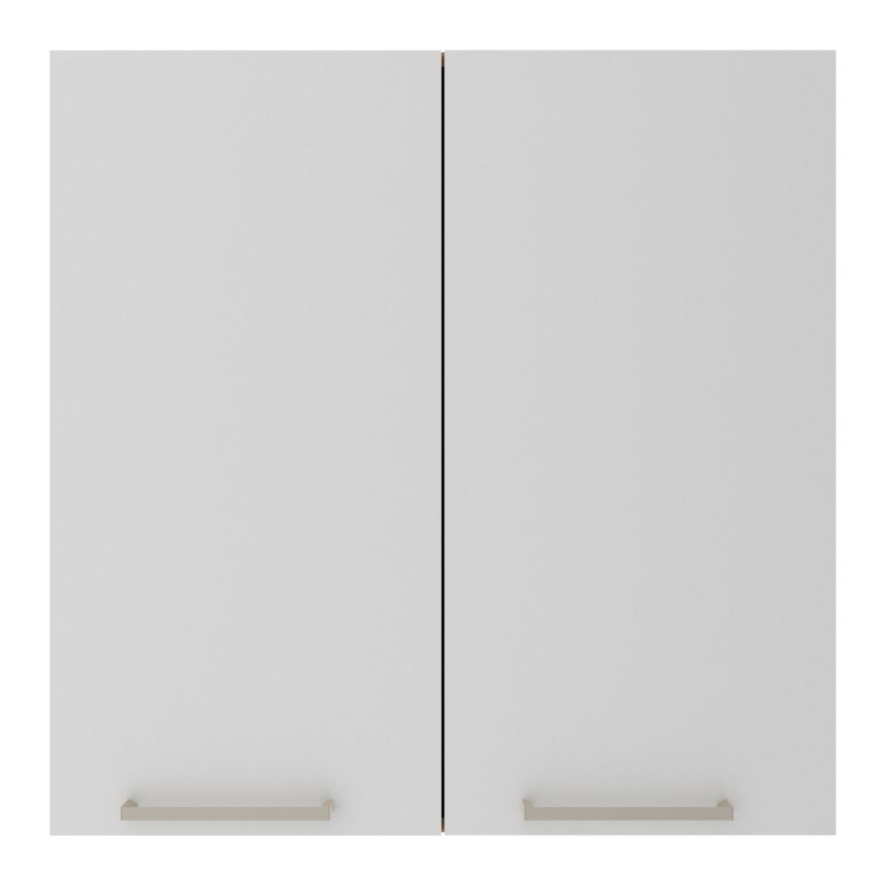 Armário de Cozinha Aéreo com 2 Portas 80cm Multimóveis CR20414 Freijó/Branco