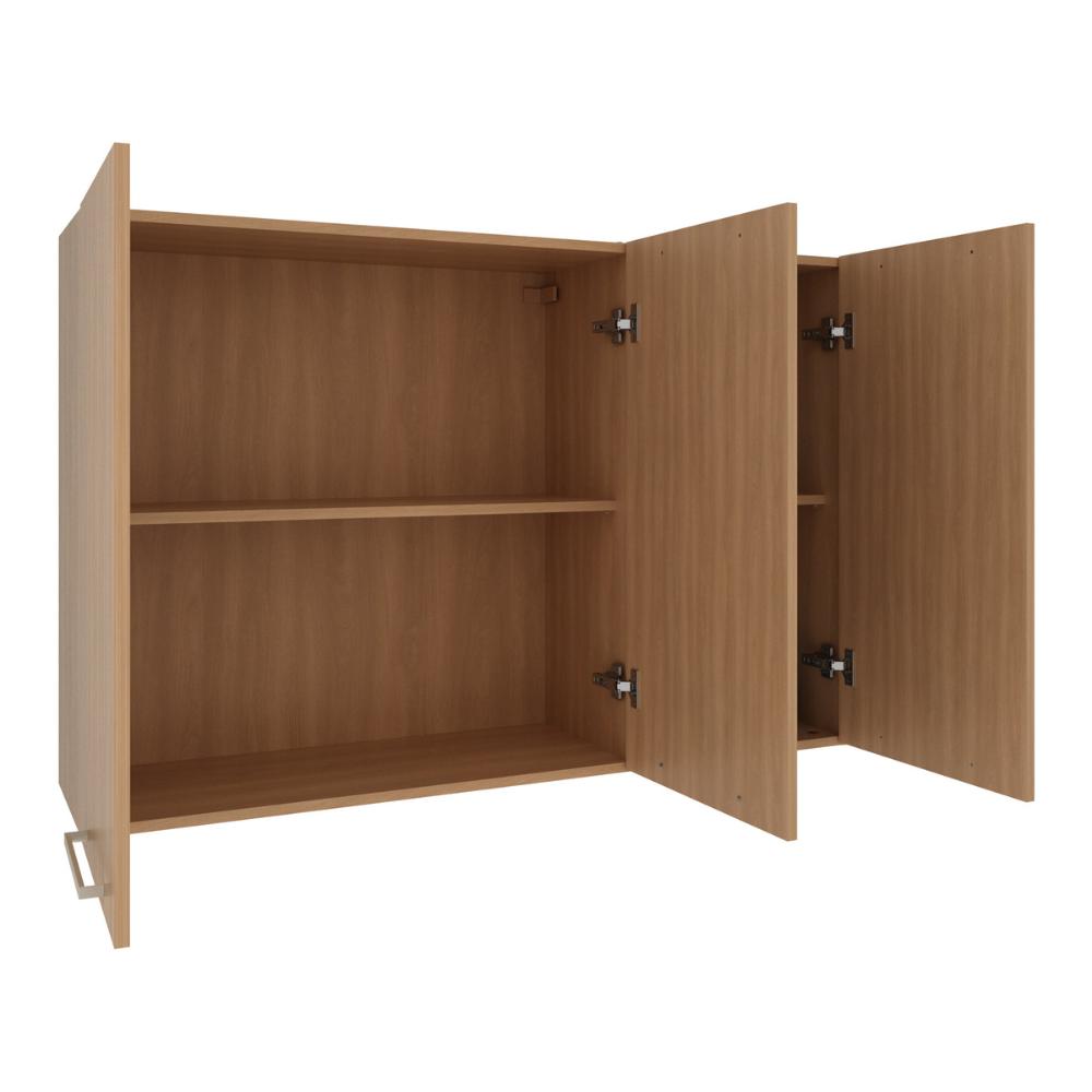 Armário de Cozinha Aéreo com 3 Portas 120cm Multimóveis CR20442 Freijó
