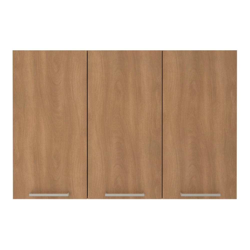 Armário de Cozinha Aéreo com 3 Portas 120cm Multimóveis CR20442 Freijó