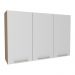 Armário de Cozinha Aéreo com 3 Portas 120cm Multimóveis CR20442 Freijó/Branco