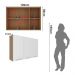 Armário de Cozinha Aéreo com 3 Portas 120cm Multimóveis CR20442 Freijó/Branco