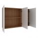 Armário de Cozinha Aéreo com 3 Portas 120cm Multimóveis CR20442 Freijó/Branco