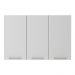 Armário de Cozinha Aéreo com 3 Portas 120cm Multimóveis CR20442 Freijó/Branco