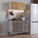 Armário de Cozinha Aéreo com Balcão para Pia 105cm Siena Multimóveis MP2252 Branco/Lacca Fumê