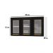 Armário de Cozinha Aéreo de Aço 3 Portas com Vidro 105cm Multimóveis CR20359 Branco/Preto