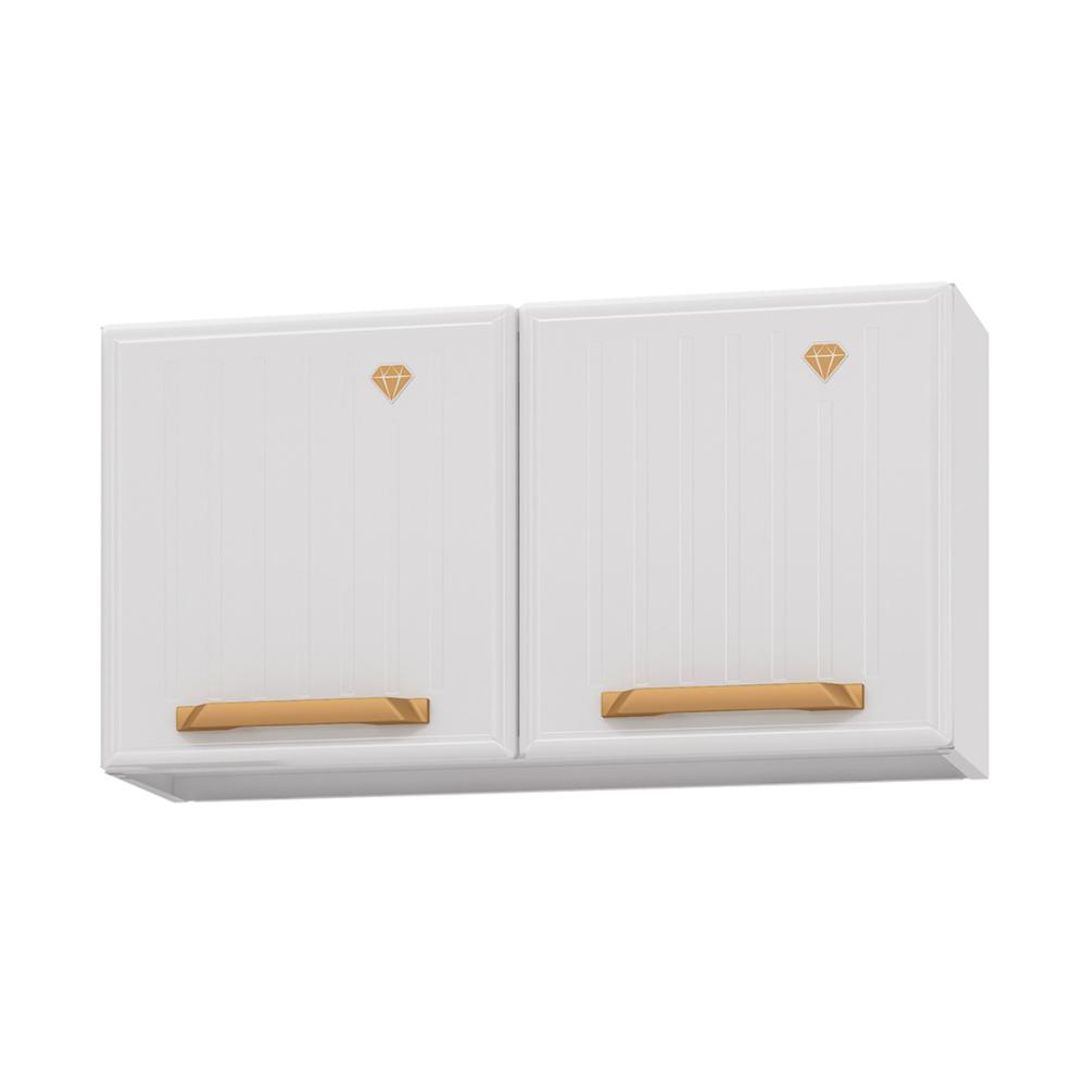 Armário de Cozinha Aéreo de Aço com 2 Portas 70cm Multimóveis CR20357 Branco