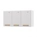 Armário de Cozinha Aéreo de Aço com 3 Portas 105cm Multimóveis CR20358 Branco