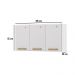 Armário de Cozinha Aéreo de Aço com 3 Portas 105cm Multimóveis CR20358 Branco