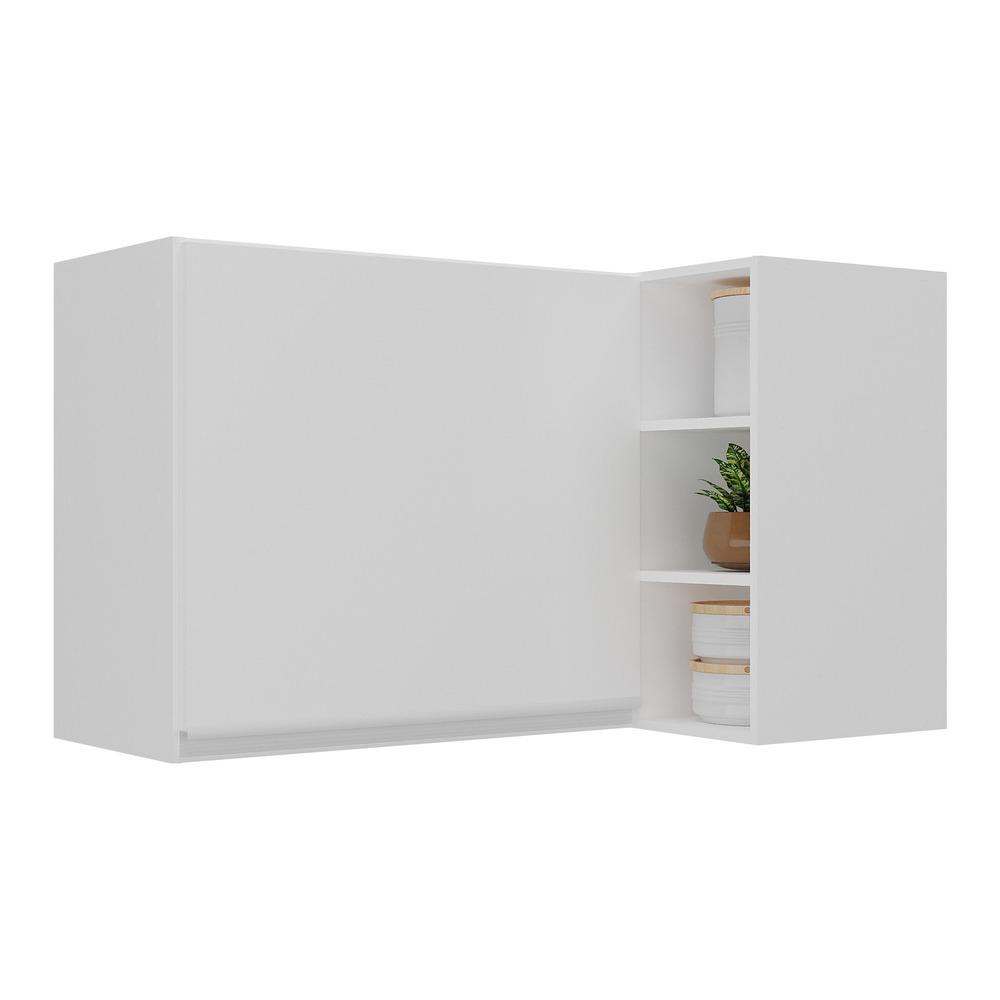 Armário de Cozinha Aéreo de Canto Veneza Multimóveis V3742 Branco