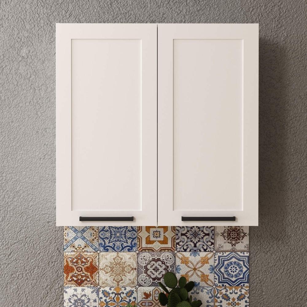 Armário de Cozinha Aéreo em MDF com 2 Portas 80cm Multimóveis CR20431 Branco