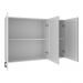 Armário de Cozinha Aéreo em MDF com 3 Portas 120cm Multimóveis CR20446 Branco