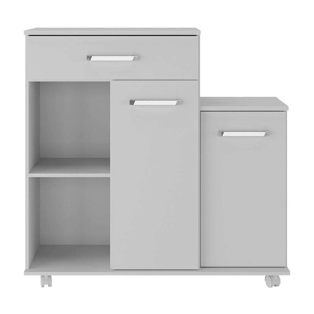 Armário de Cozinha Balcão Multiuso para Microondas Multimóveis MP2189 Branco
