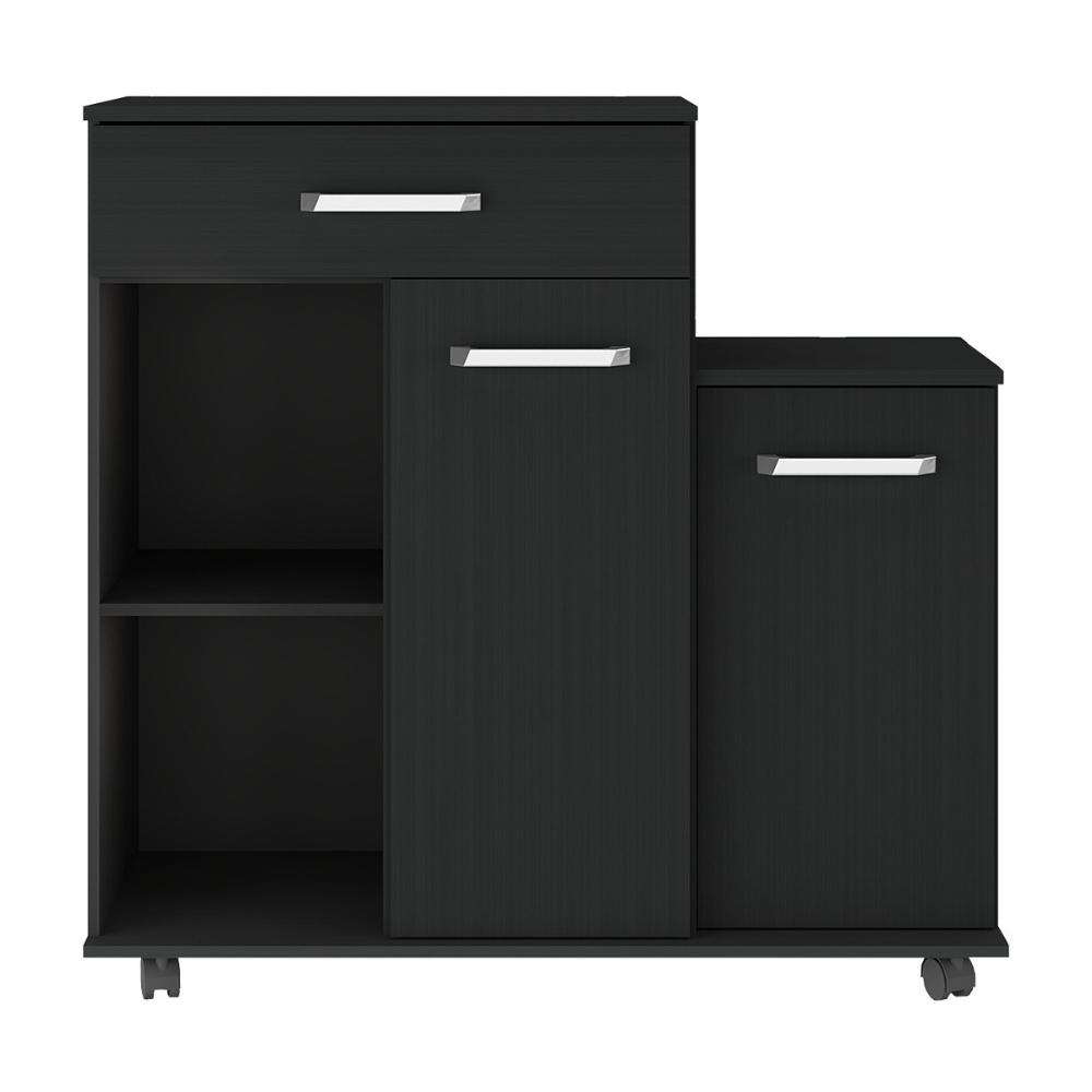 Armário de Cozinha Balcão Multiuso para Microondas Multimóveis MP2189 Preto