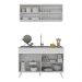 Armário de Cozinha Compacta 120cm Veneza Multimóveis V2140 Branco