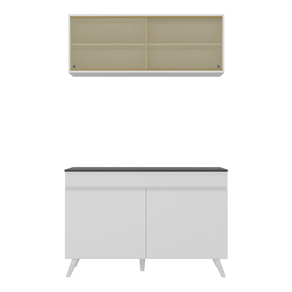 Armário de Cozinha Compacta 120cm Veneza Multimóveis V2140 Branco