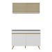 Armário de Cozinha Compacta 120cm Veneza Multimóveis V2140 Branco/Dourado