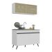 Armário de Cozinha Compacta 120cm Veneza Multimóveis V2140 Branco/Preto