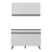 Armário de Cozinha Compacta 120cm Veneza Multimóveis V2141 Branco/Preto