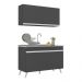 Armário de Cozinha Compacta 120cm Veneza Multimóveis V2141 Preto/Branco