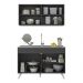 Armário de Cozinha Compacta 120cm Veneza Multimóveis V2141 Preto/Branco