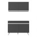 Armário de Cozinha Compacta 120cm Veneza Multimóveis V2141 Preto/Branco