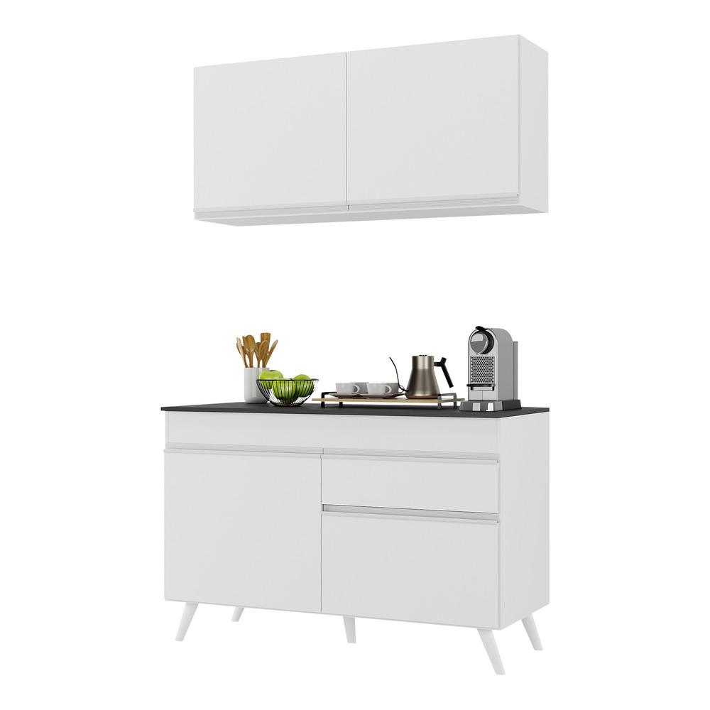 Armário de Cozinha Compacta 120cm Veneza Multimóveis V3687 Branco