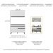 Armário de Cozinha Compacta 120cm Veneza Multimóveis V3687 Branco/Preto