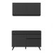 Armário de Cozinha Compacta 120cm Veneza Multimóveis V3687 Preto