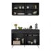 Armário de Cozinha Compacta 120cm Veneza Multimóveis V3687 Preto/Branco