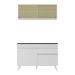 Armário de Cozinha Compacta 120cm Veneza Multimóveis V3688 Branco