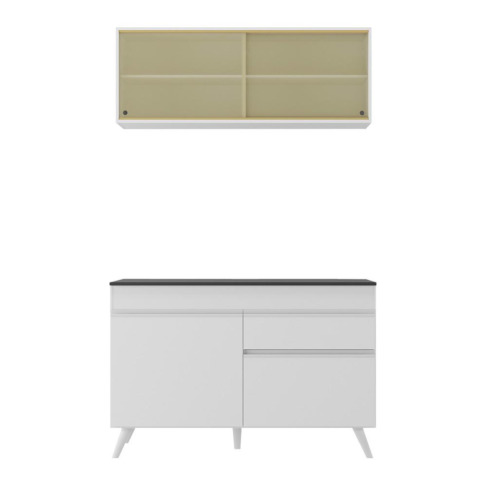 Armário de Cozinha Compacta 120cm Veneza Multimóveis V3688 Branco